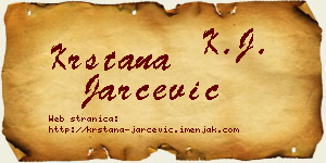 Krstana Jarčević vizit kartica